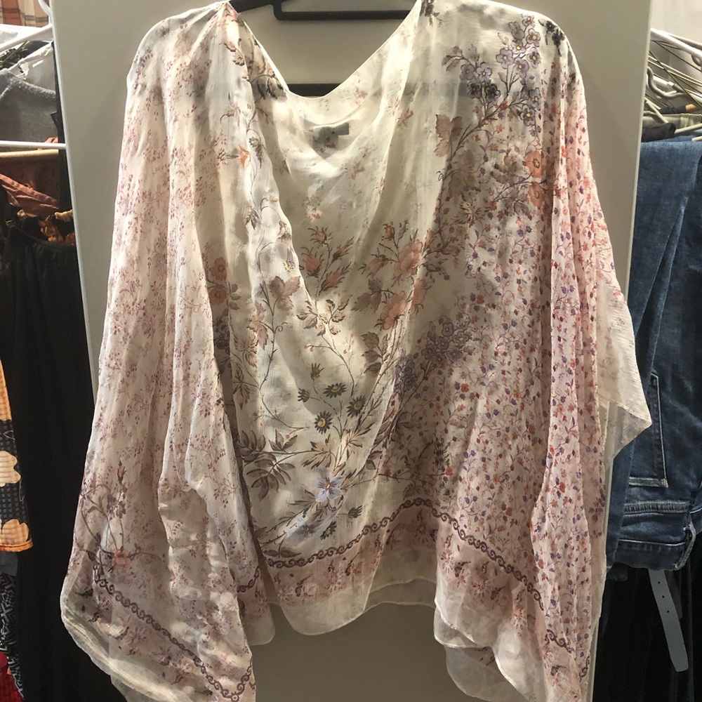 Etro spring summer runway silk poncho